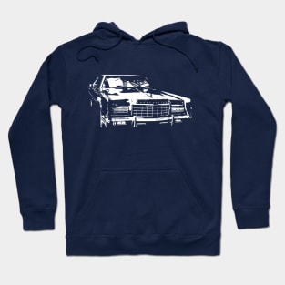 Lincoln Continental 1970s American classic car monoblock white Hoodie